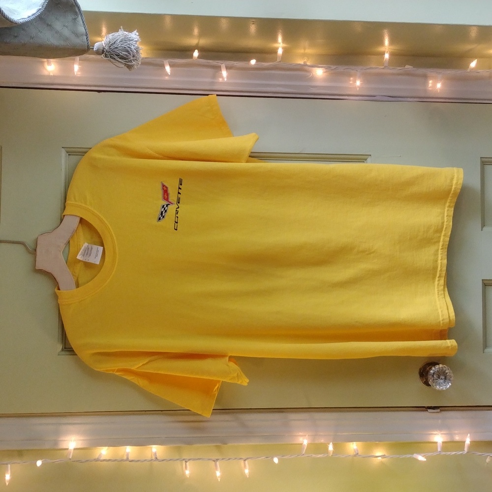Women's Corvette logo ultra yellow Large t-shirt 👕